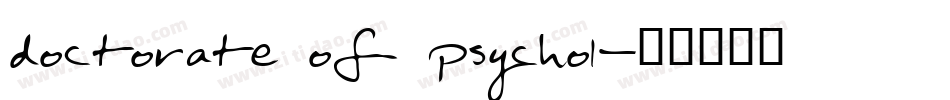 doctorate of psychol字体转换